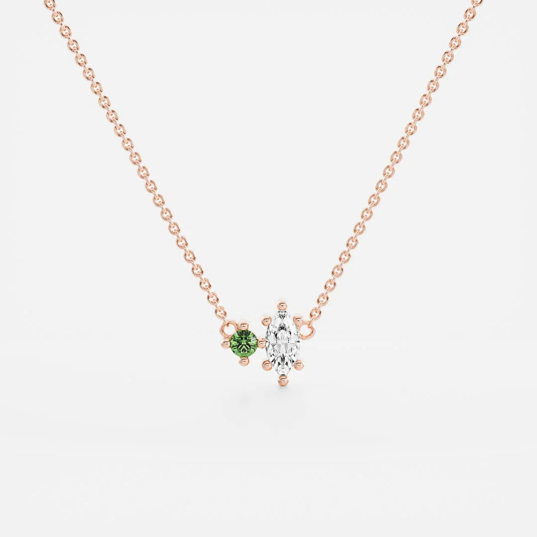 Birthstone Pendant Women 18kt Gold Plated