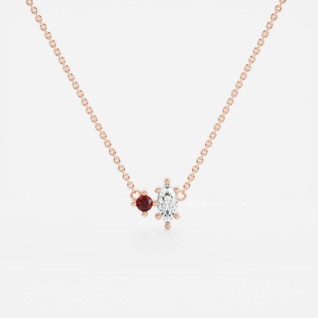 Birthstone Pendant Women 18kt Gold Plated