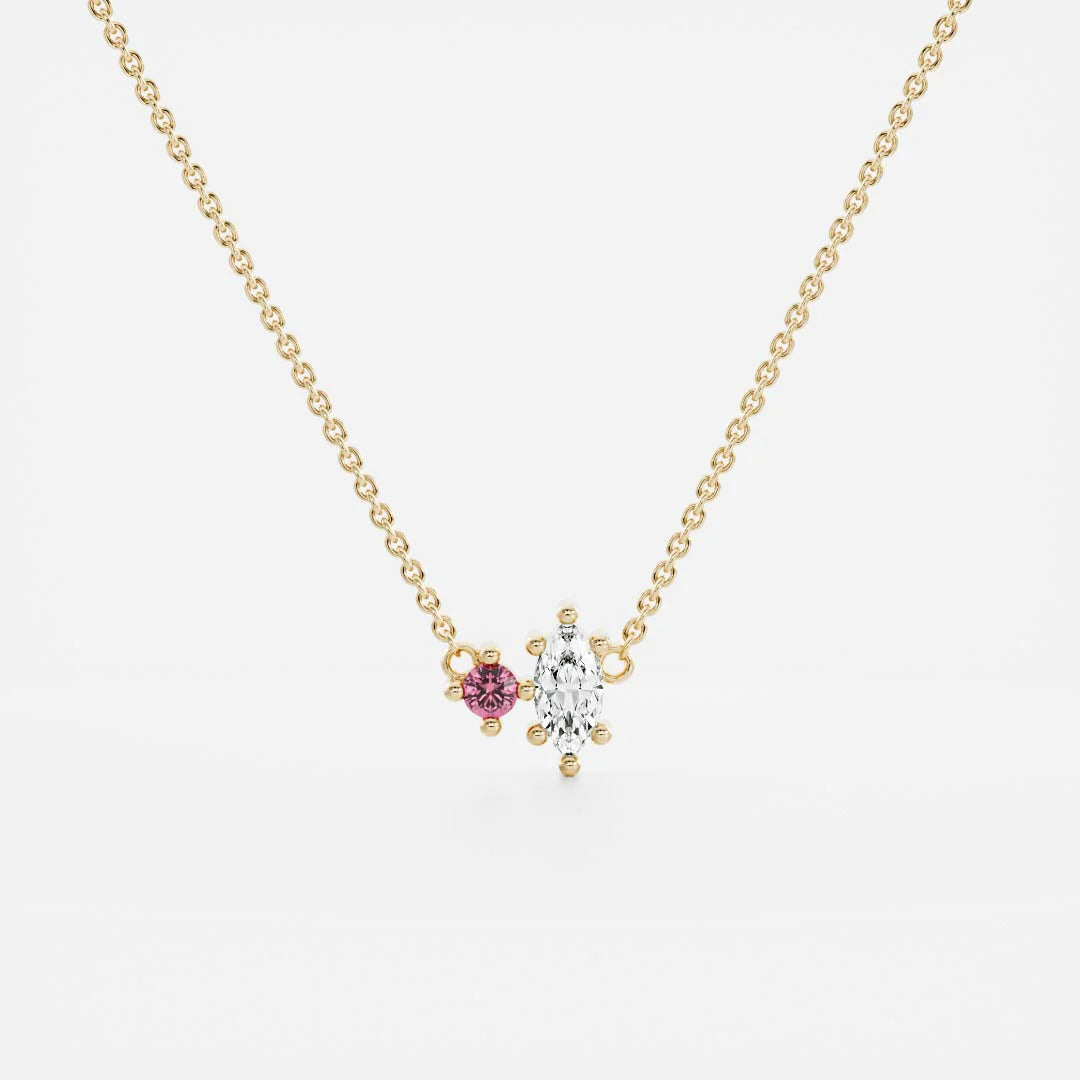 Birthstone Pendant Women 18kt Gold Plated