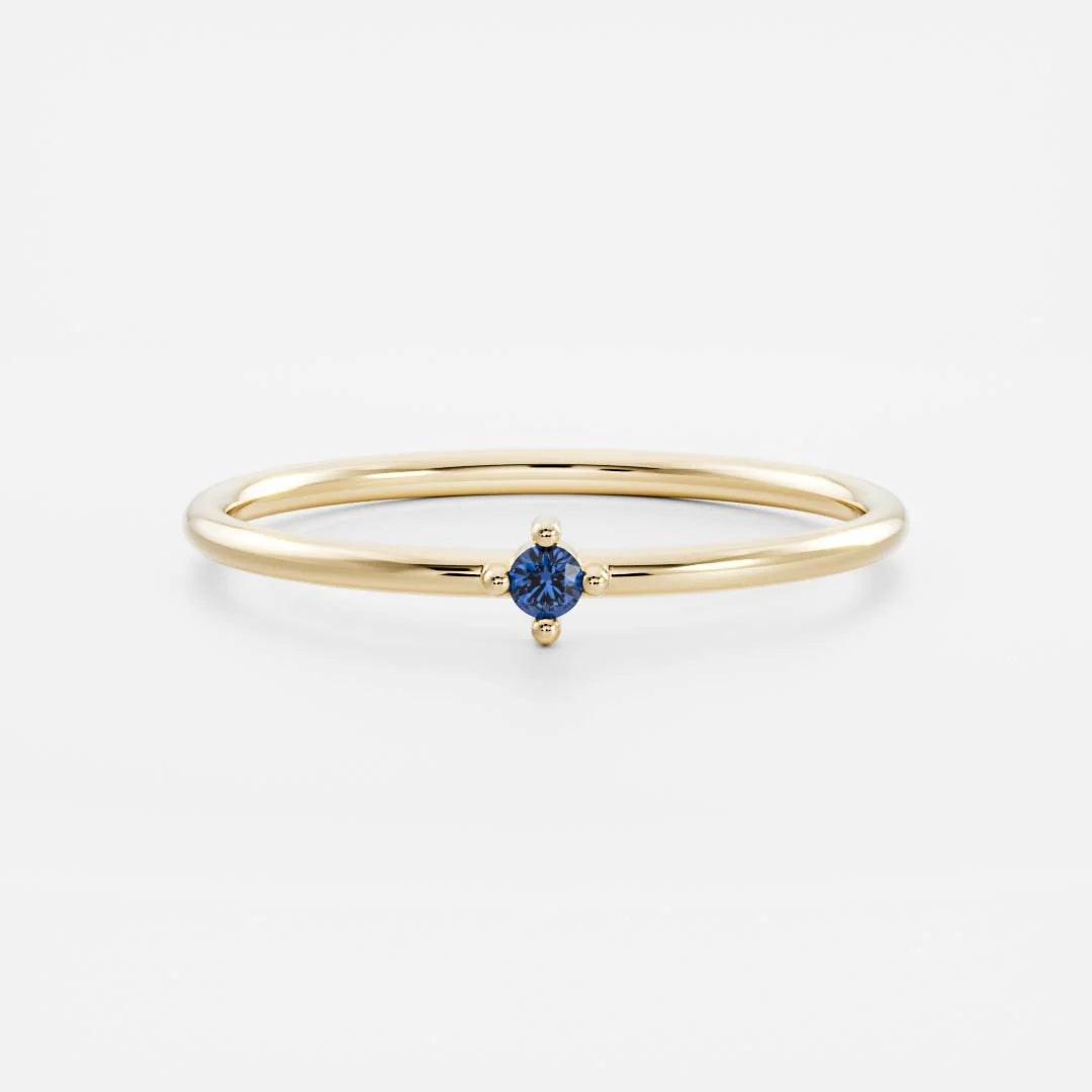 Birthstone Ring Women 18kt Gold Plated