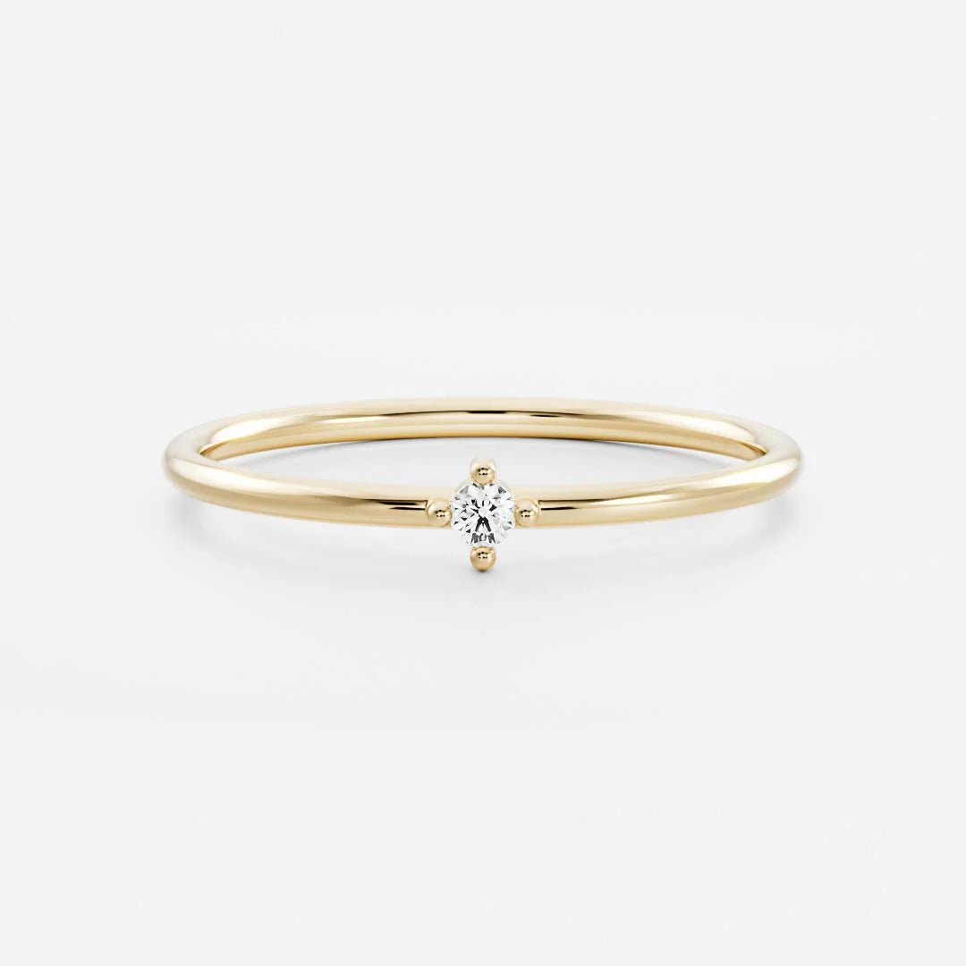 Birthstone Ring Women 18kt Gold Plated