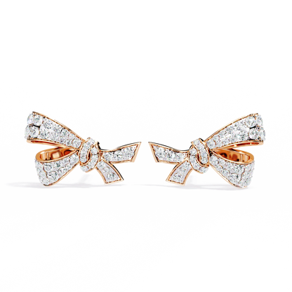 18kt Rose Gold Plated Bow Design Earrings
