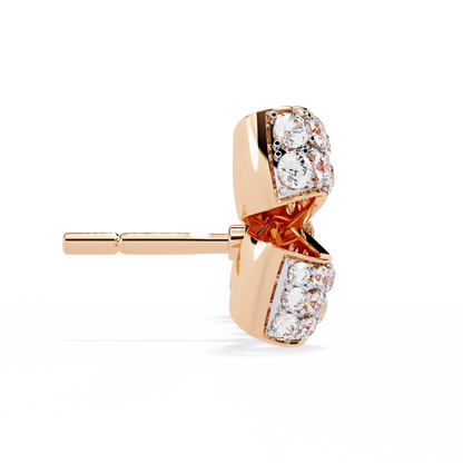 18kt Rose Gold Plated Bow Design Earrings