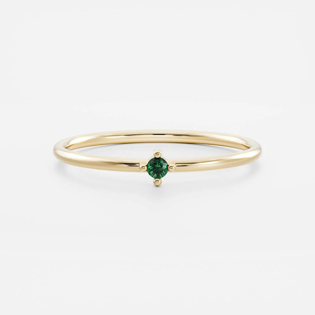 Birthstone Ring Women 18kt Gold Plated