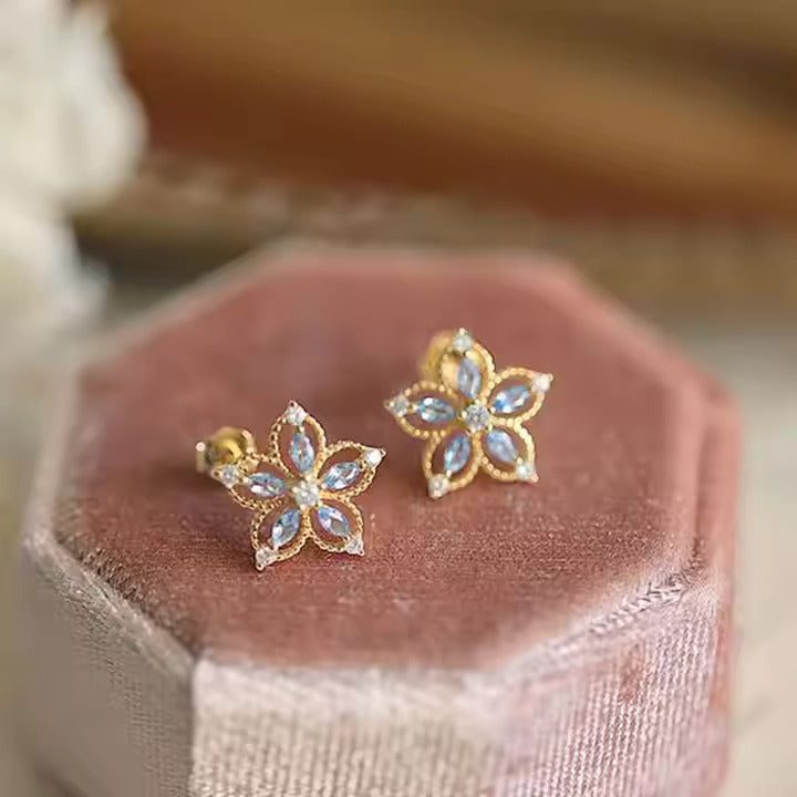 Sapphire Star Earrings