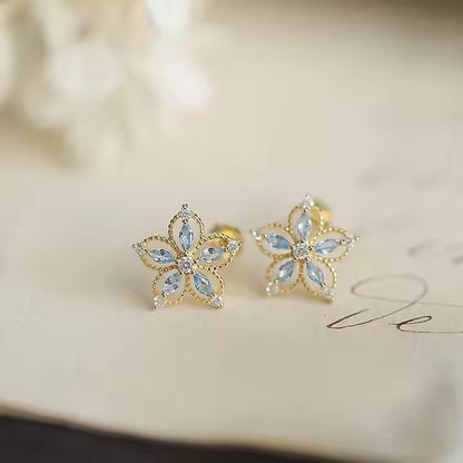 Sapphire Star Earrings