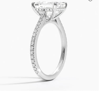 Women 18kt White Gold Plated Ring Zirconia Studded