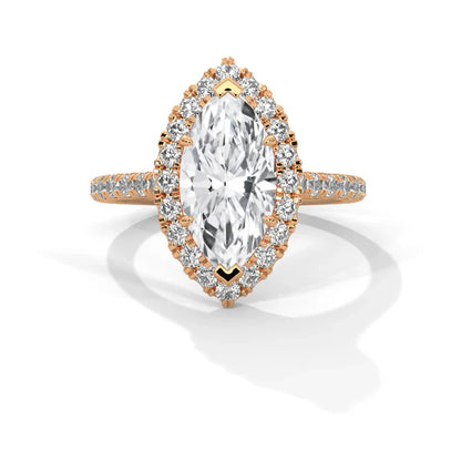 18kt Rose Gold Plated Marquise Shape RIng