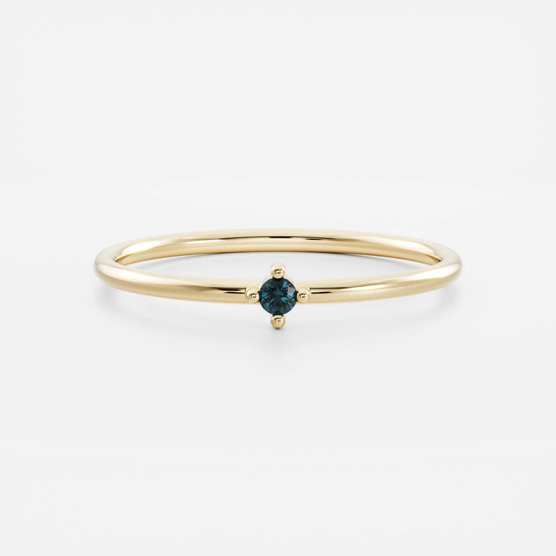 Birthstone Ring Women 18kt Gold Plated