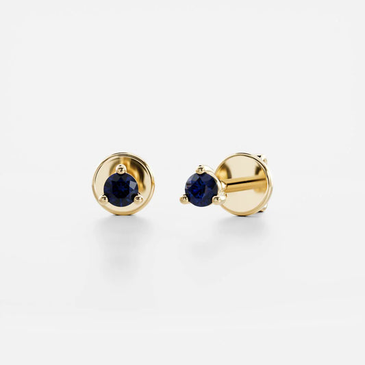 Elysian Sapphire Studs Women 18kt Gold Plated