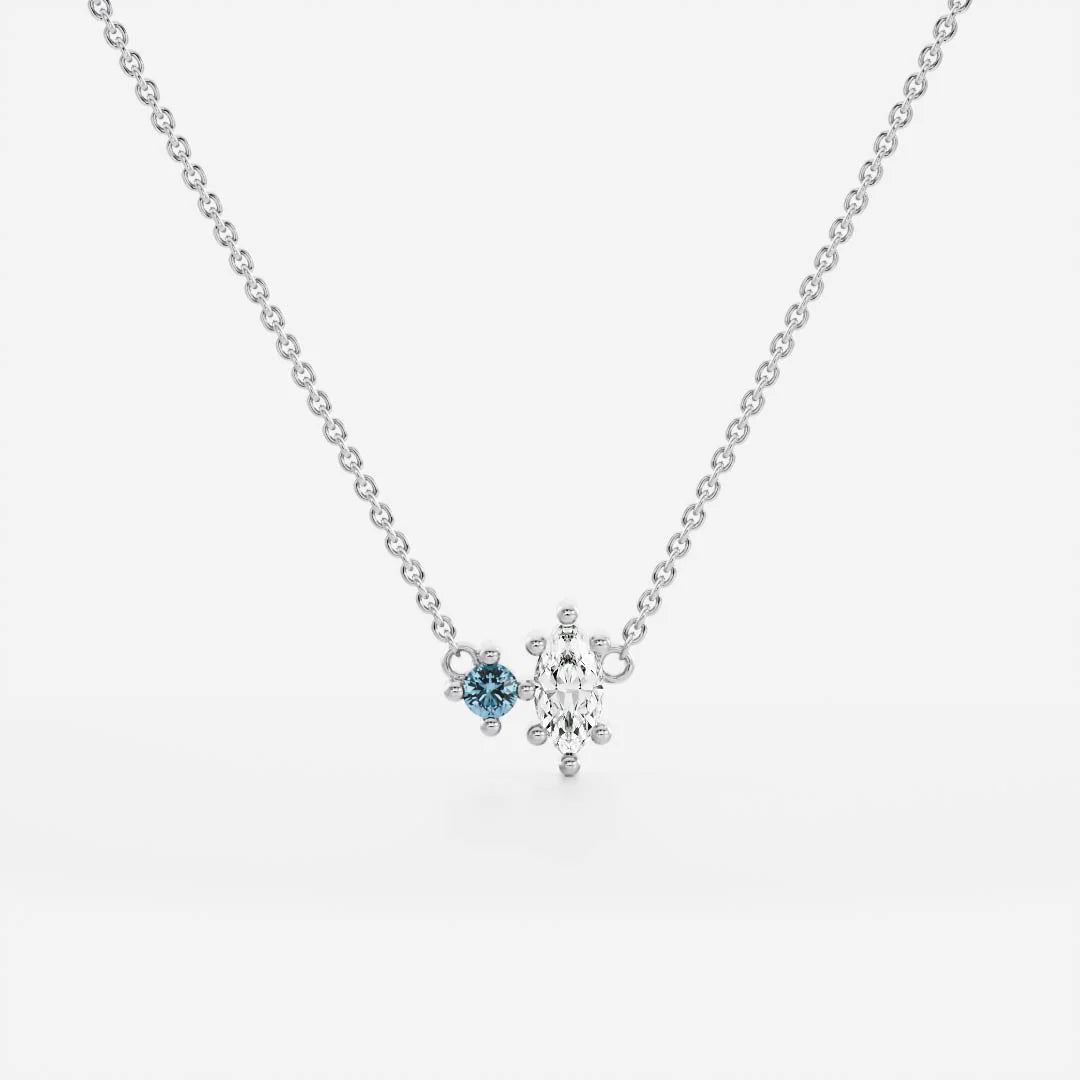 Birthstone Pendant Women 18kt Gold Plated