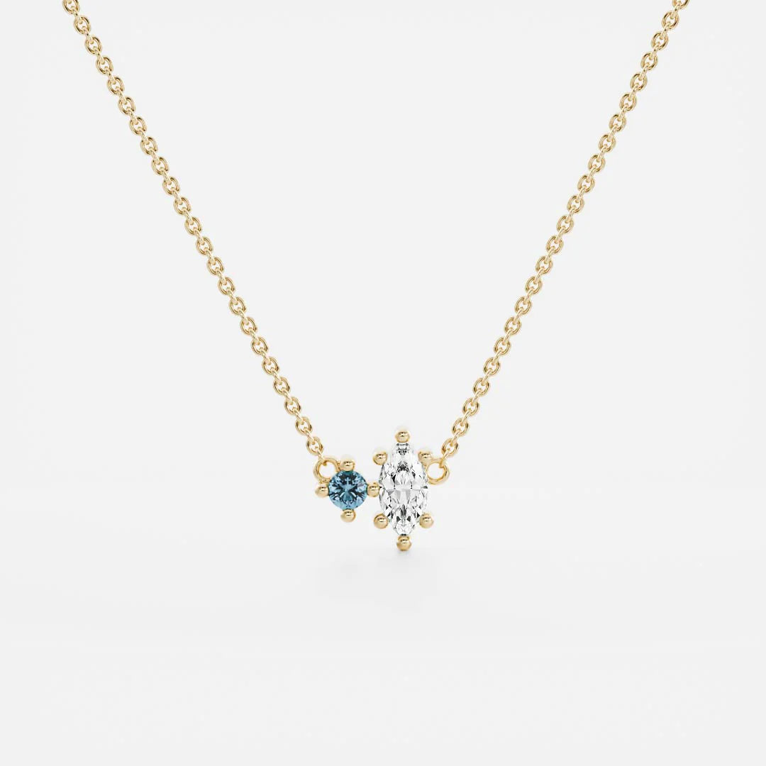 Birthstone Pendant Women 18kt Gold Plated