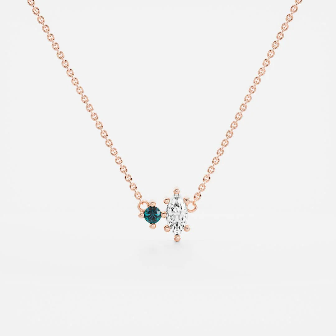 Birthstone Pendant Women 18kt Gold Plated