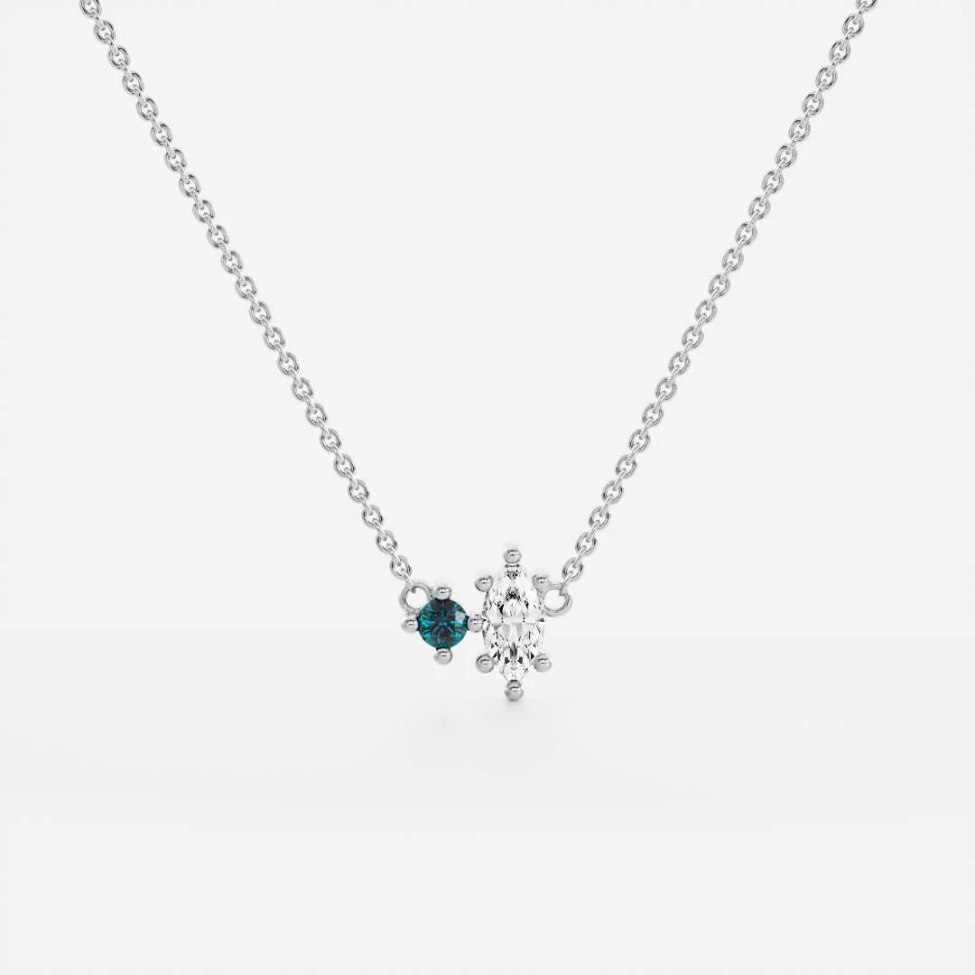 Birthstone Pendant Women 18kt Gold Plated