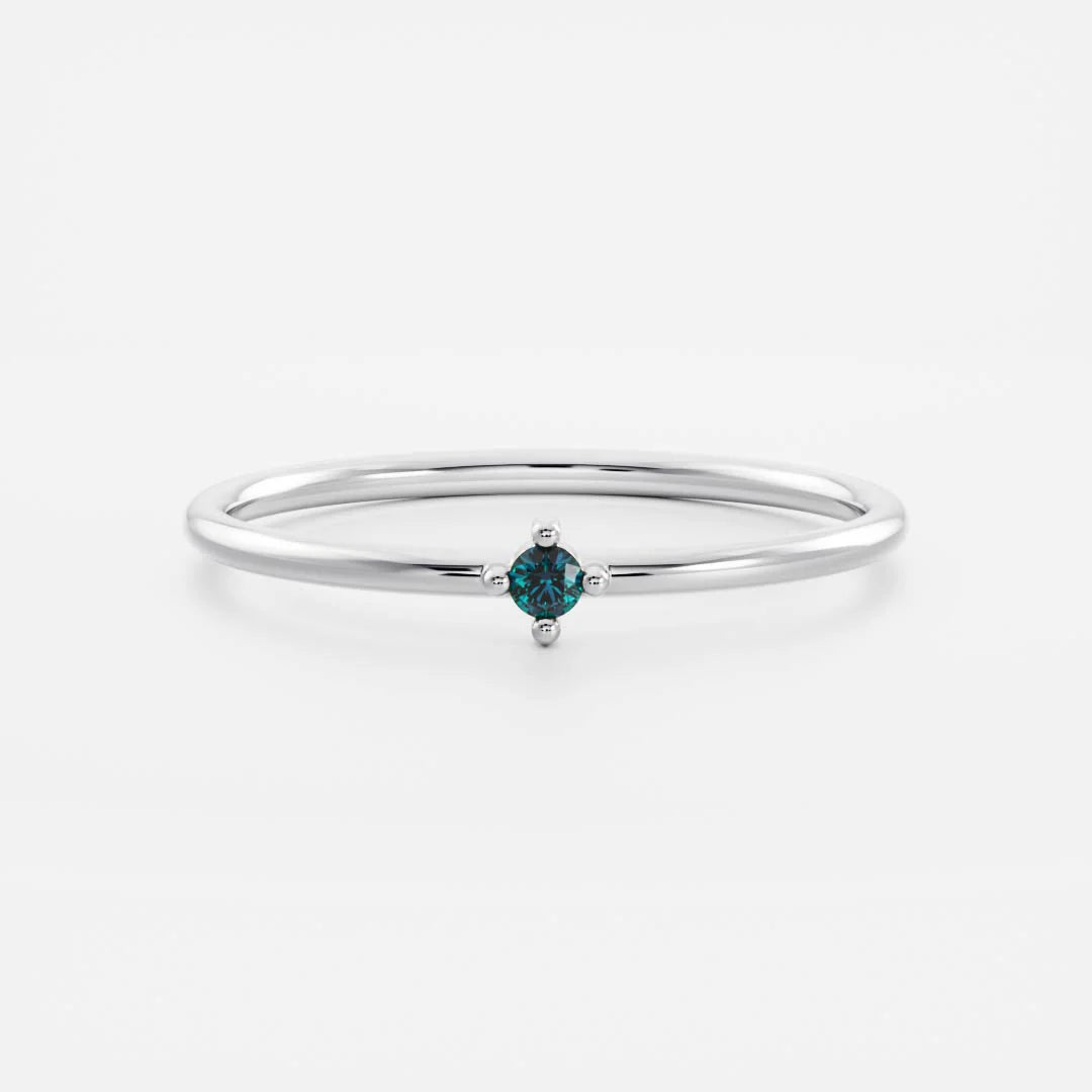Birthstone Ring Women 18kt Gold Plated