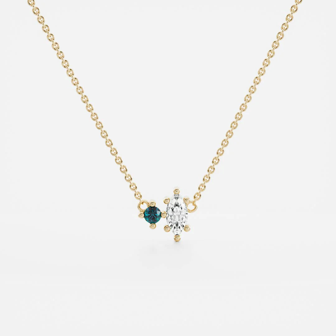Birthstone Pendant Women 18kt Gold Plated