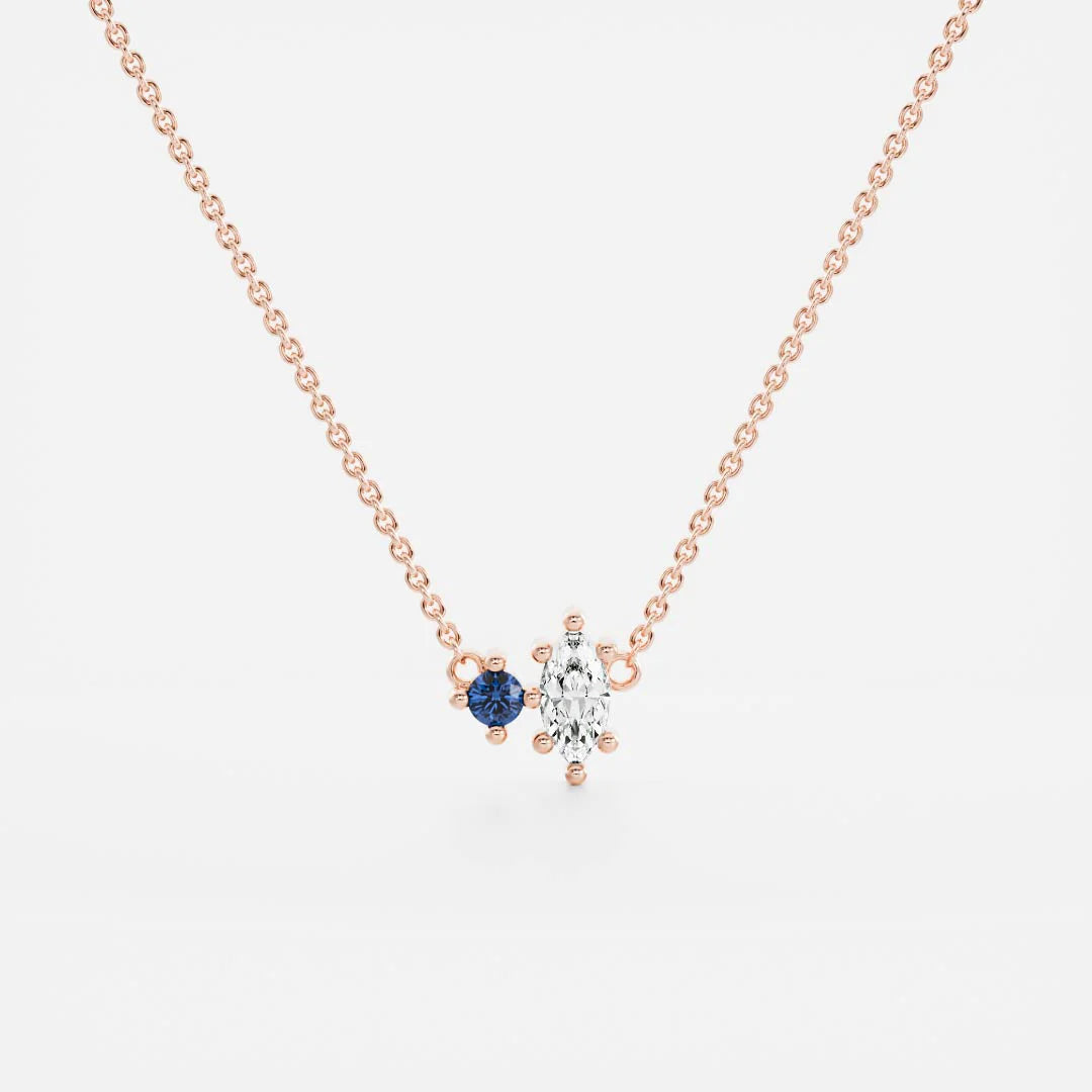 Birthstone Pendant Women 18kt Gold Plated