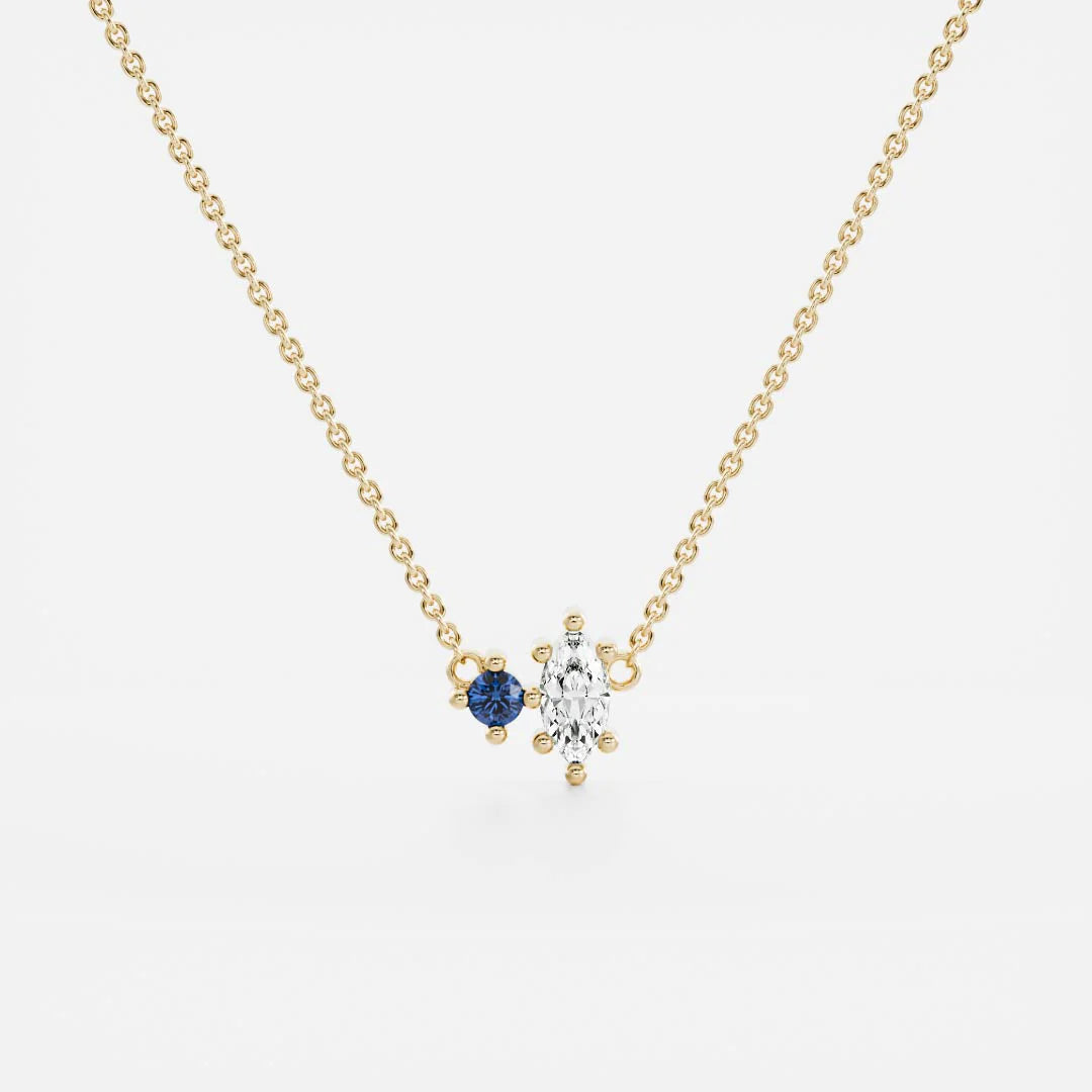 Birthstone Pendant Women 18kt Gold Plated