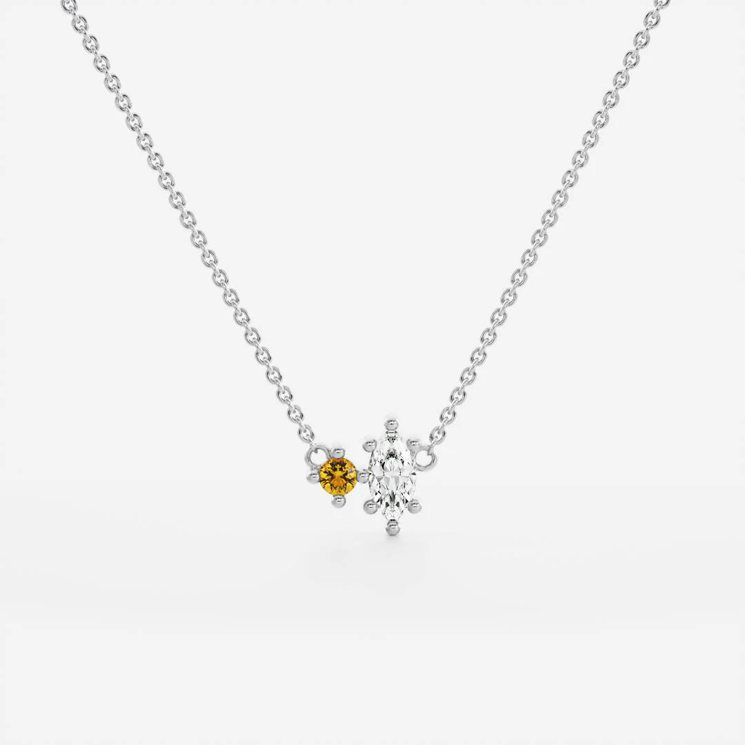 Birthstone Pendant Women 18kt Gold Plated