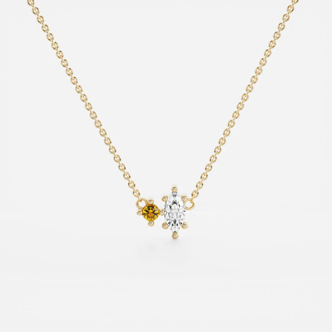 Birthstone Pendant Women 18kt Gold Plated