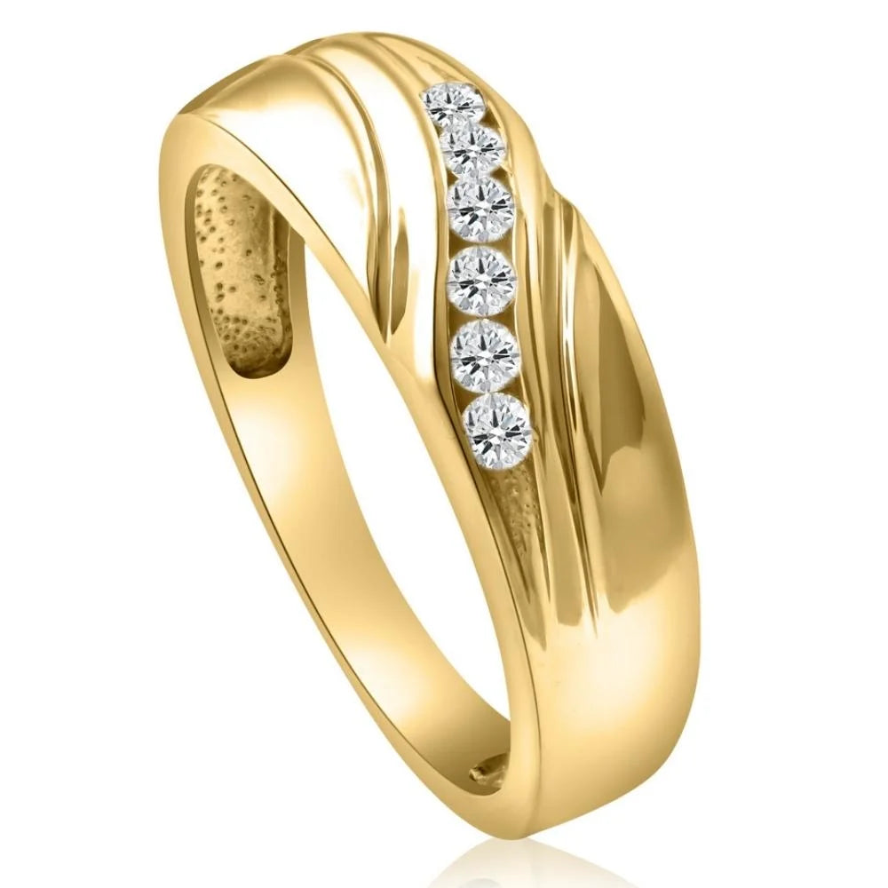 Men’s Sol Ring | 18K Gold-Plated Brilliance with Zirconia