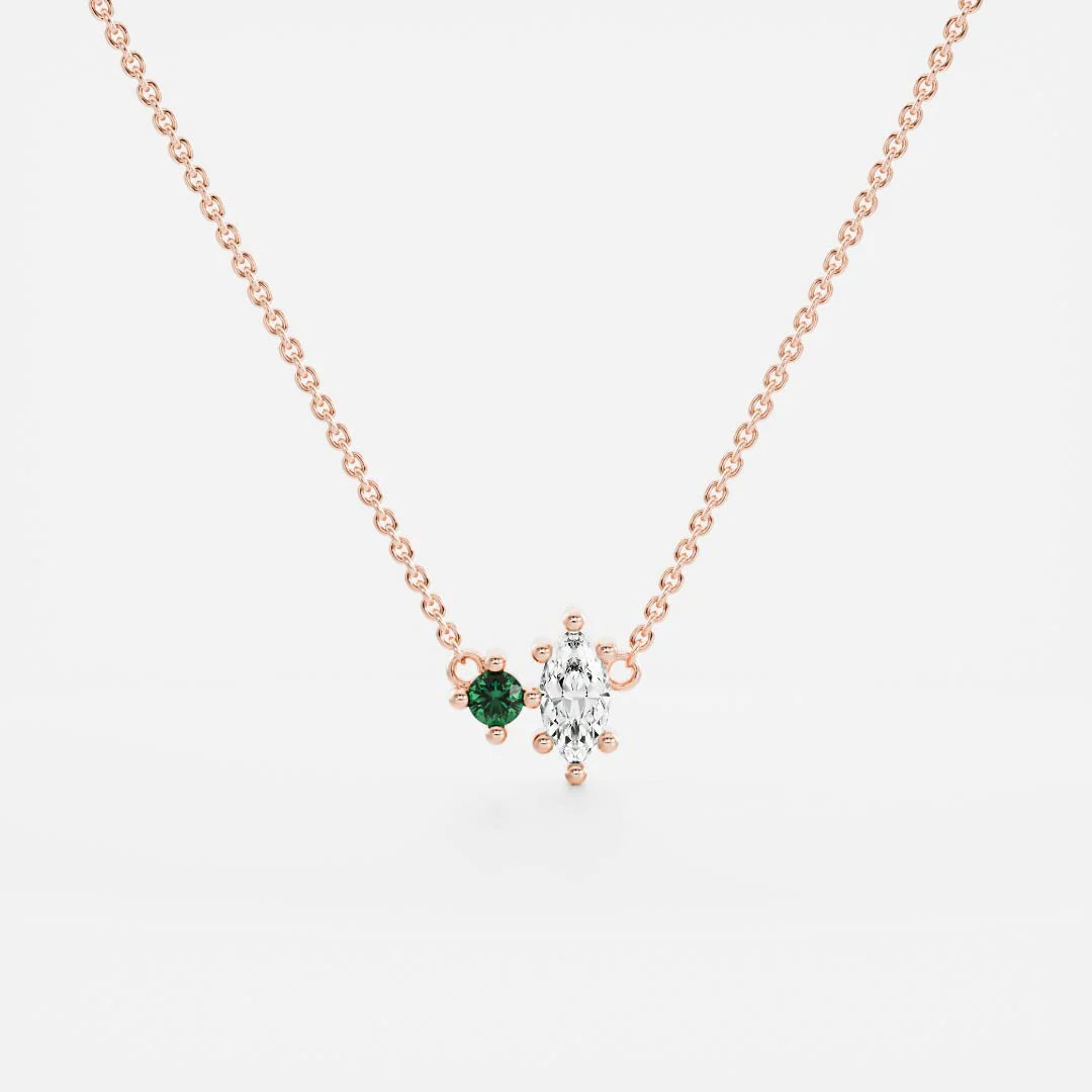 Birthstone Pendant Women 18kt Gold Plated