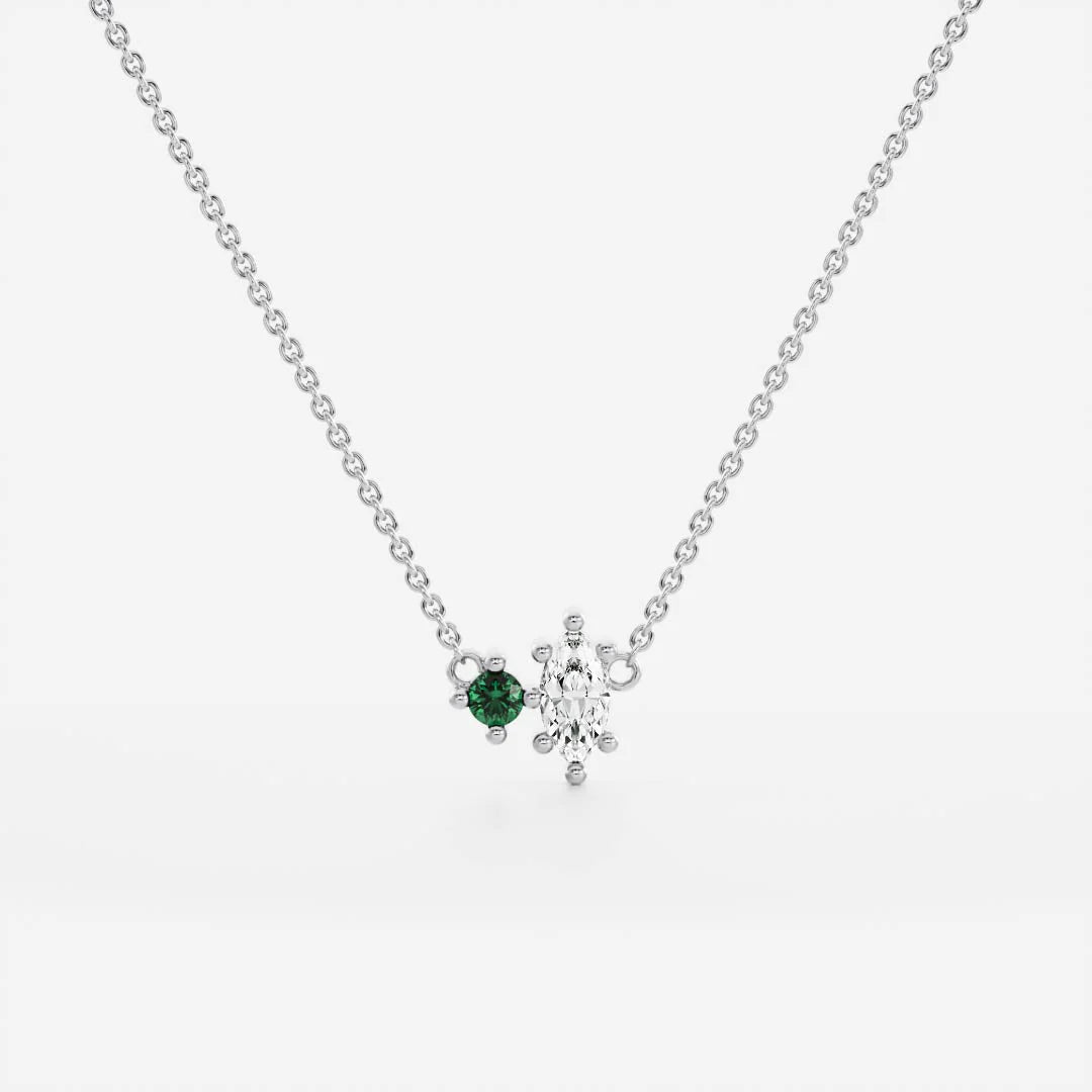 Birthstone Pendant Women 18kt Gold Plated