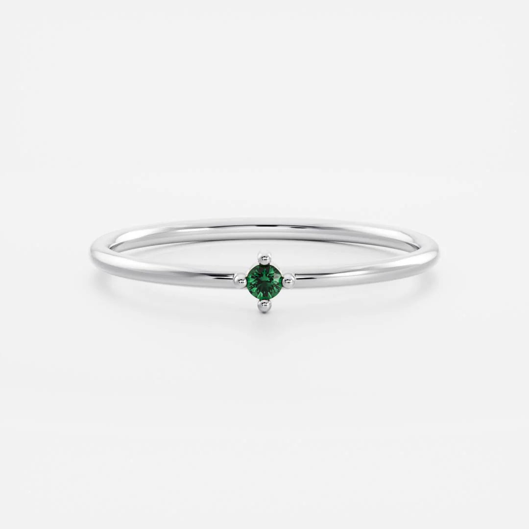 Birthstone Ring Women 18kt Gold Plated