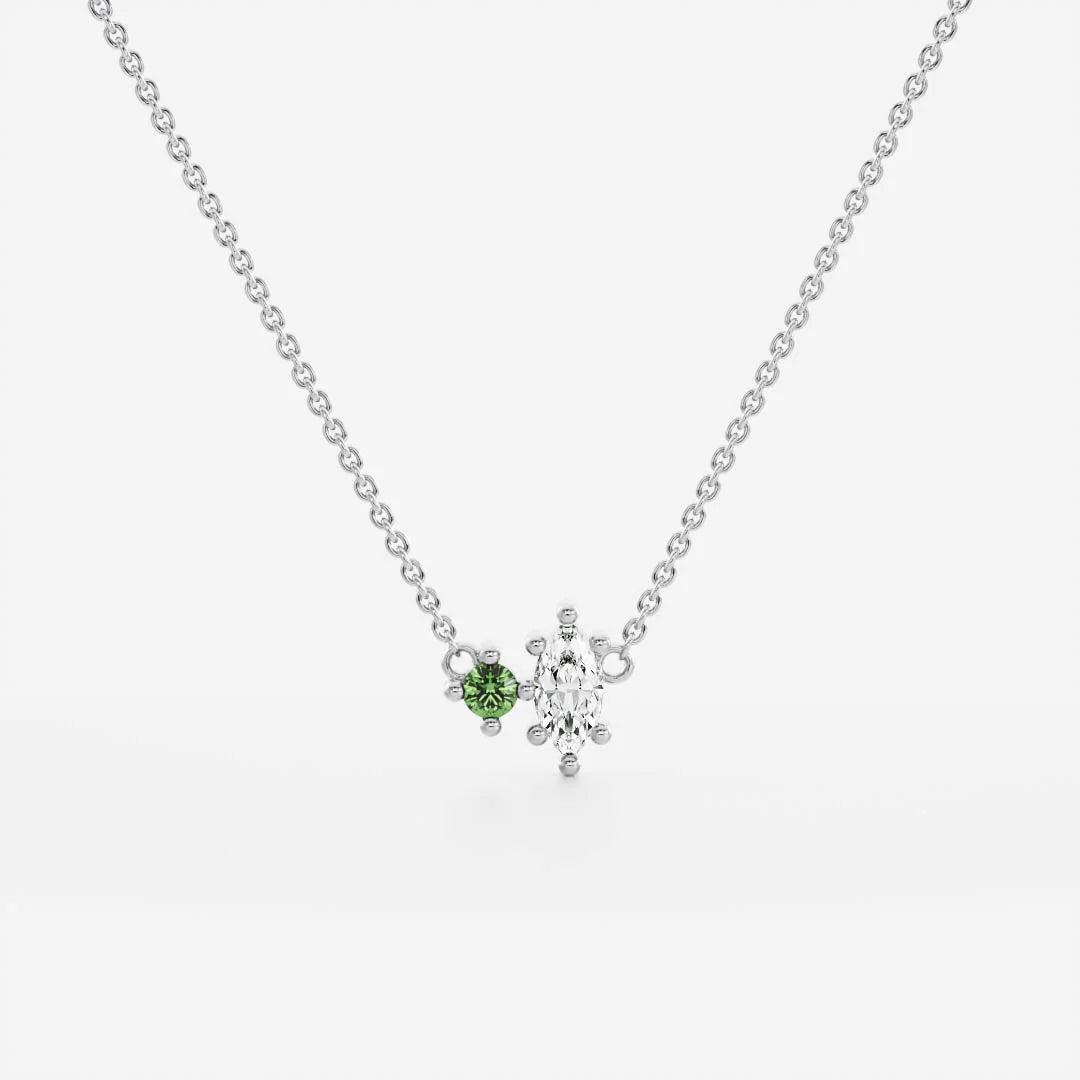 Birthstone Pendant Women 18kt Gold Plated