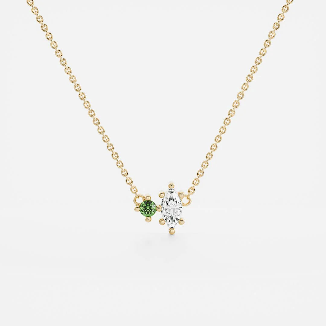 Birthstone Pendant Women 18kt Gold Plated