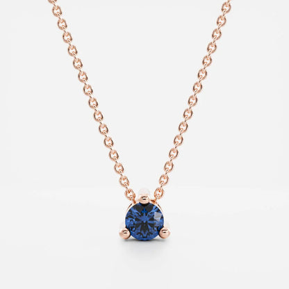 Round Cultured Sapphire Pendant
