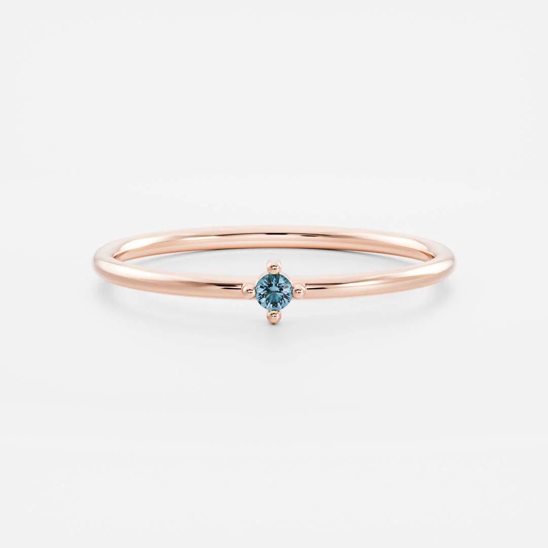 Birthstone Ring Women 18kt Gold Plated