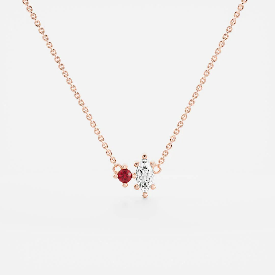 Birthstone Pendant Women 18kt Gold Plated