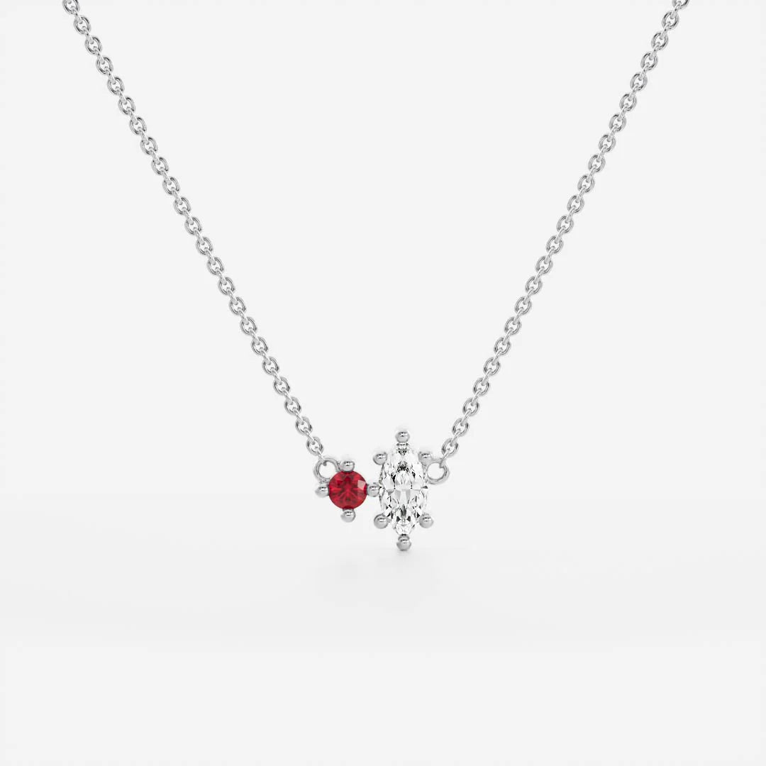 Birthstone Pendant Women 18kt Gold Plated