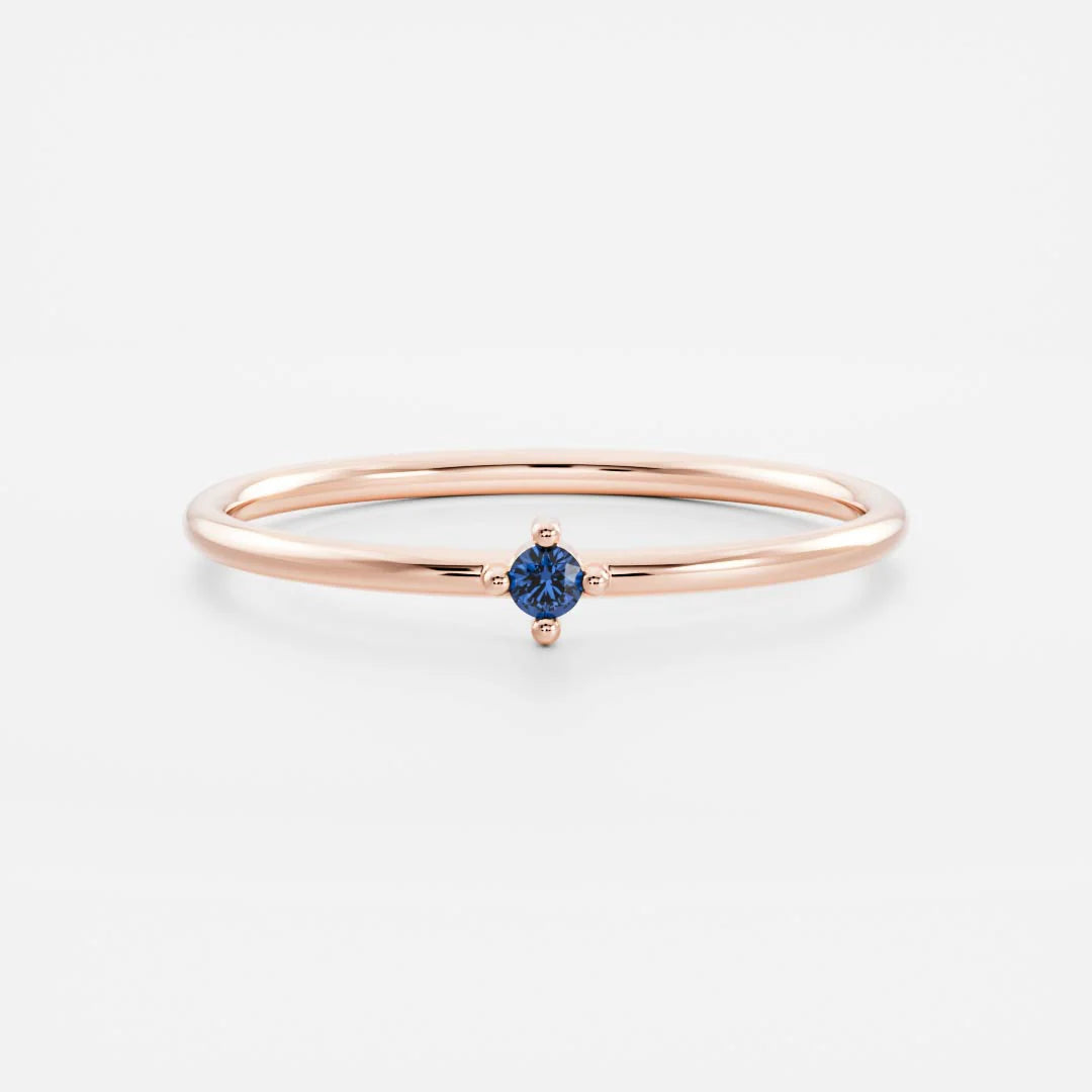 Birthstone Ring Women 18kt Gold Plated