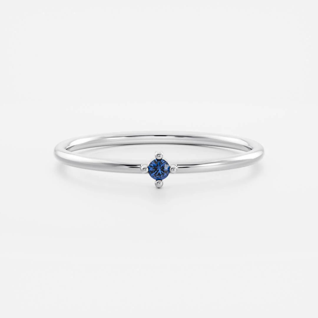 Birthstone Ring Women 18kt Gold Plated