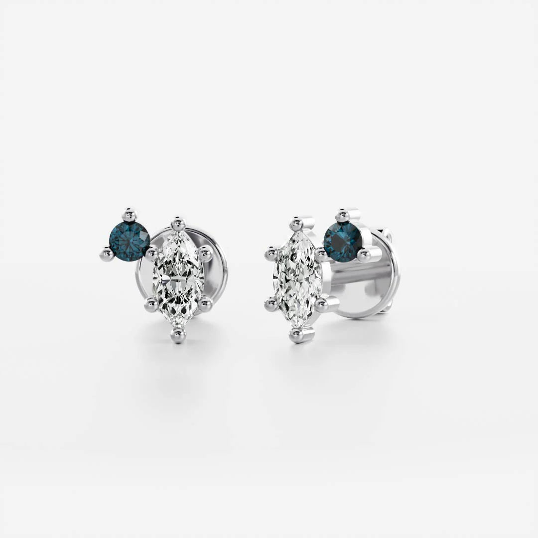 Birthstone Earrings Women 18kt Gold Plated