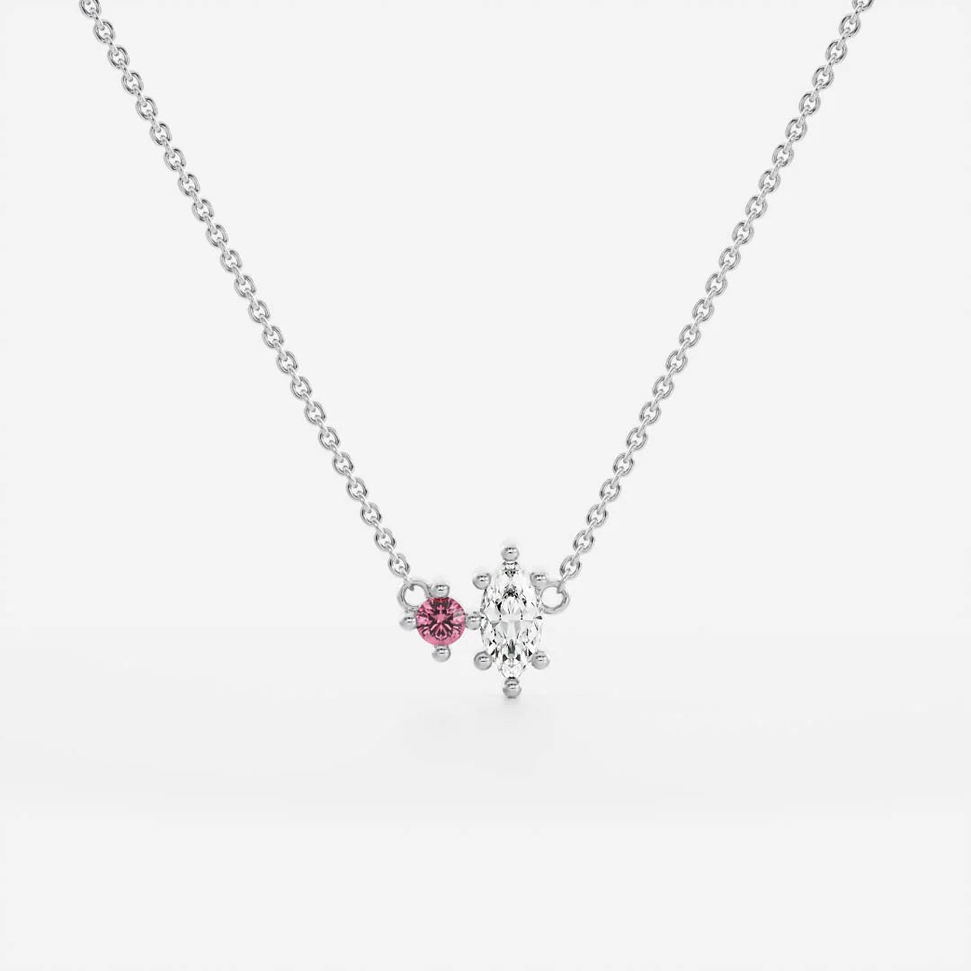 Birthstone Pendant Women 18kt Gold Plated