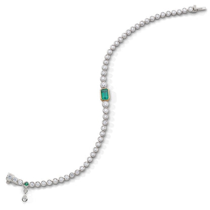 Bezel Emerald Bracelet