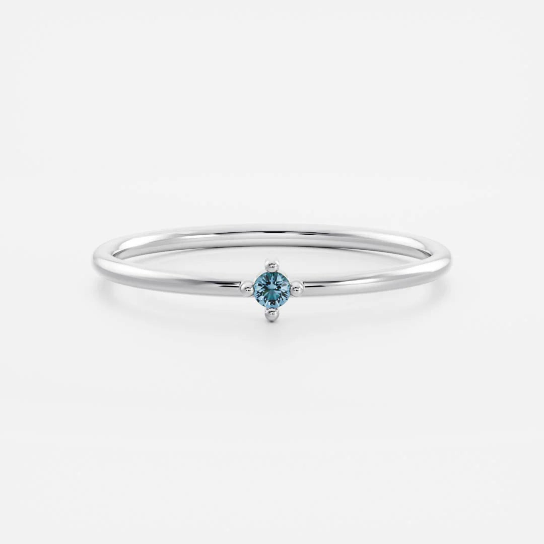 Birthstone Ring Women 18kt Gold Plated