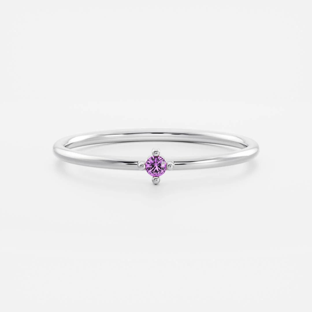 Birthstone Ring Women 18kt Gold Plated