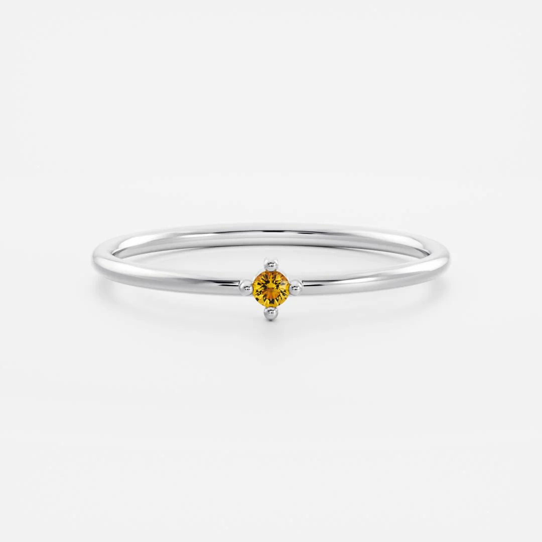 Birthstone Ring Women 18kt Gold Plated
