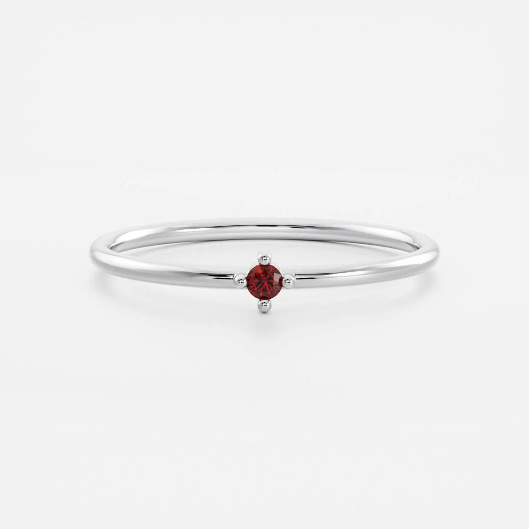 Birthstone Ring Women 18kt Gold Plated