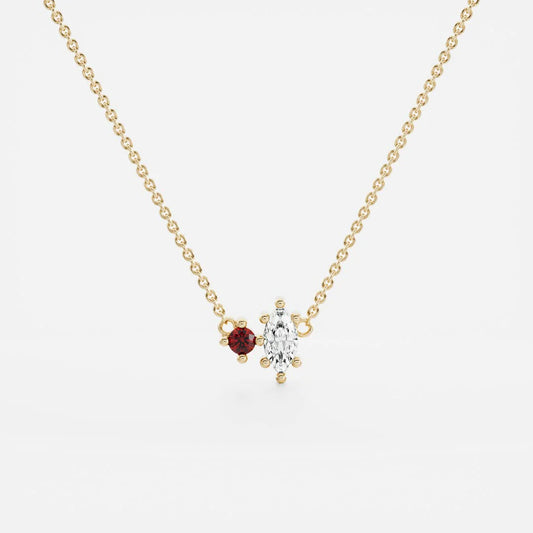 Birthstone Pendant Women 18kt Gold Plated
